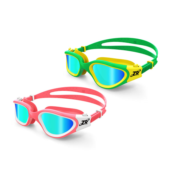 ZIONOR® 2 Packs G1MNI Kids Polarized Swim Goggles Anti-fog UV Protection