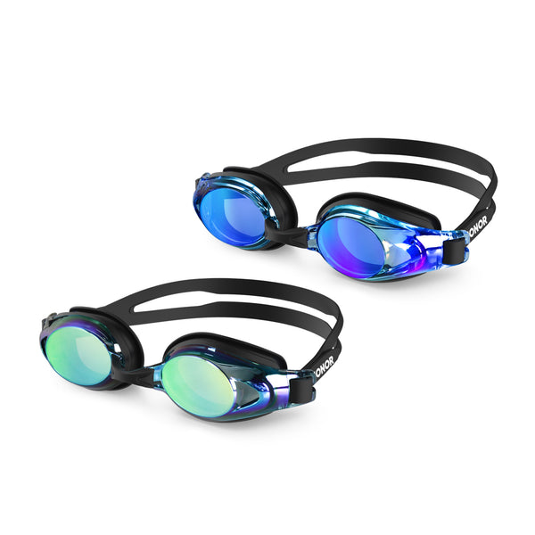 ZIONOR® 2 Packs G8 Swim Goggles UV Protection Anti-fog Leakproof for Adult