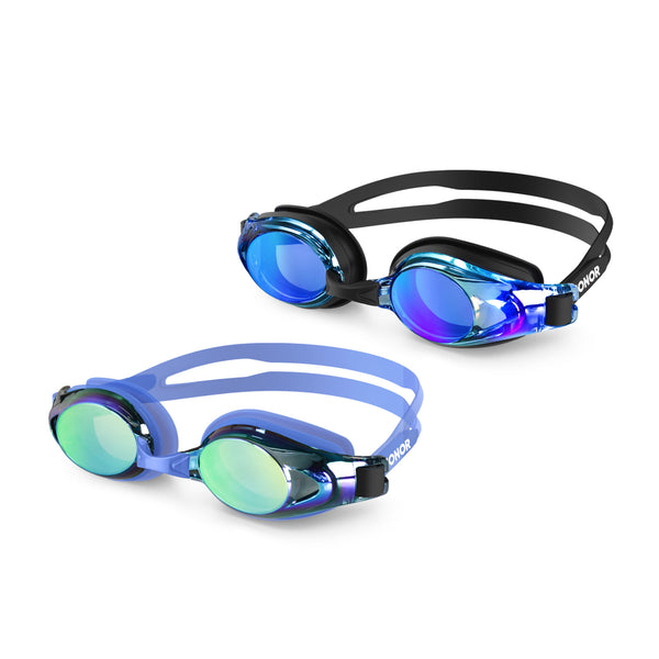 ZIONOR® 2 Packs G8 Swim Goggles UV Protection Anti-fog Leakproof for Adult