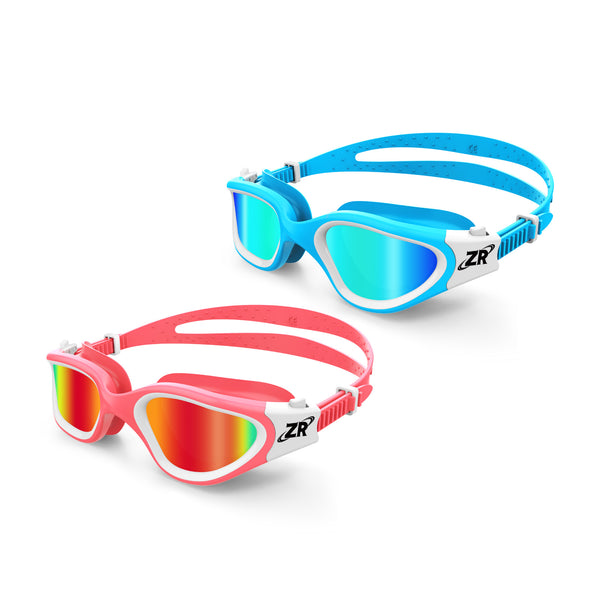 ZIONOR® 2 Packs G1MNI Kids Polarized Swim Goggles Anti-fog UV Protection